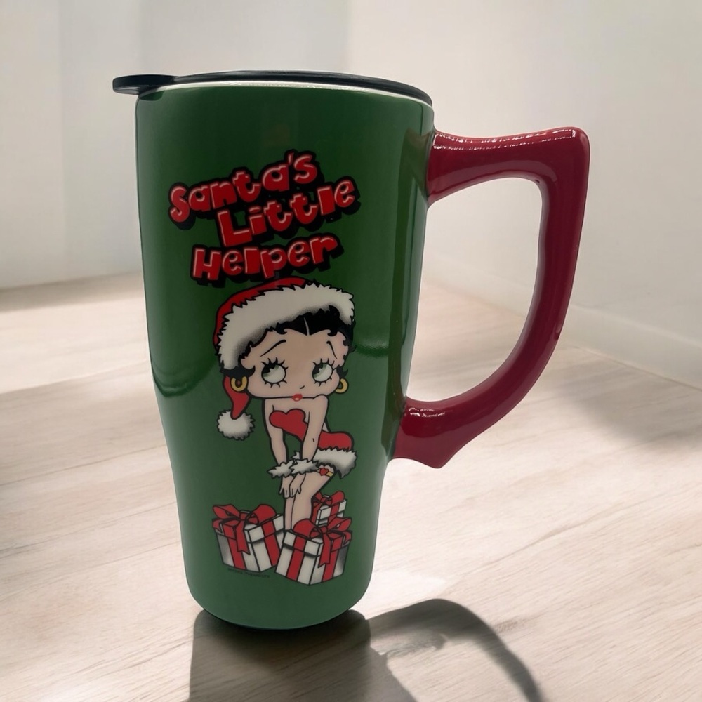 BETTY BOOP HOLIDAY TRAVEL MUG